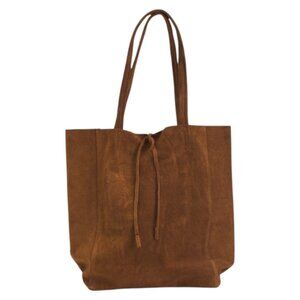 MARLON Made In Italy Suede Unlined Shopper Big Tote